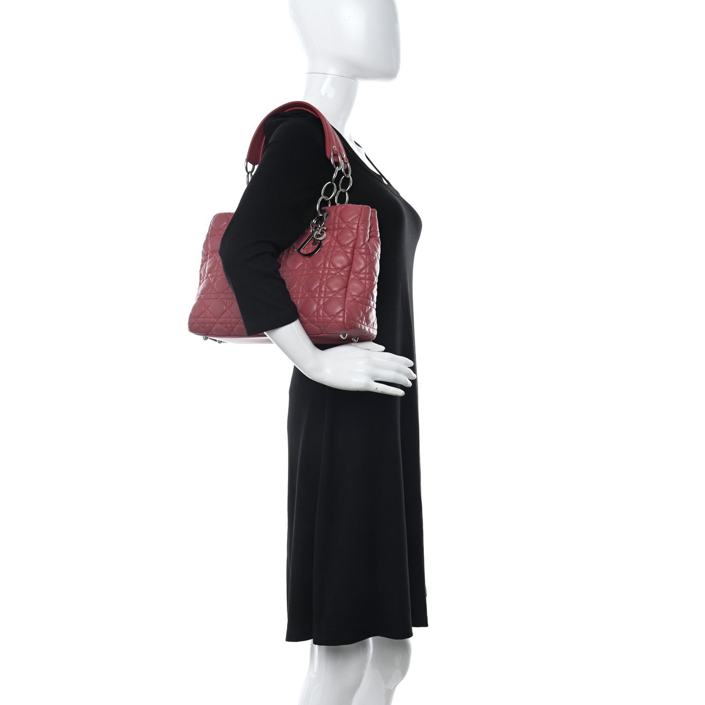 Lambskin Cannage Small Dior Soft Shopping Tote Pink