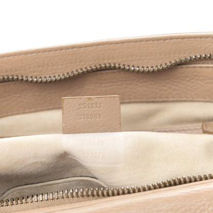 Gucci Calfskin Medium 1973 Top Handle Satchel Camelia 7 of 21