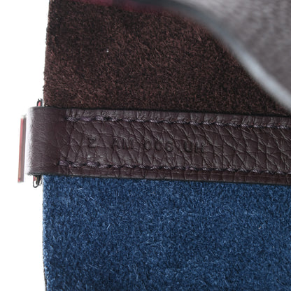 Hermes Taurillon Clemence Casaque Picotin Lock 22 MM Bleu Nuit Framboise Rouge Sellier 7 of 9