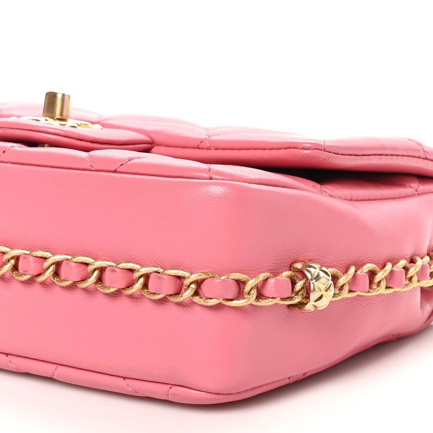 Chanel Lambskin Quilted CC Small Dynasty Flap Pink 9 of 9