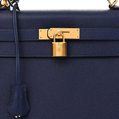 Hermes Epsom Kelly Sellier 32 Bleu Saphir 8 of 13