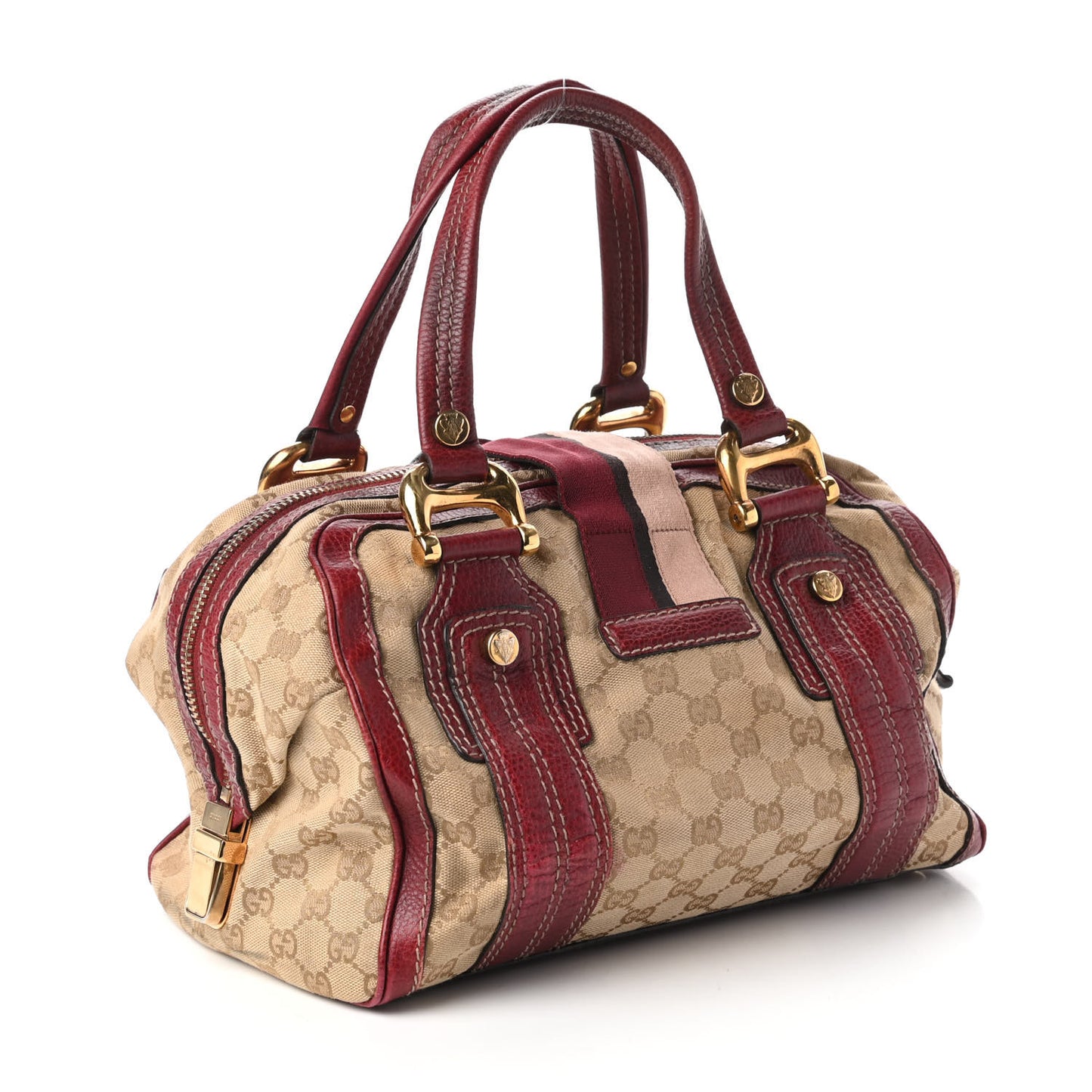 Monogram Medium Aviatrix Boston Ebony Bordeaux