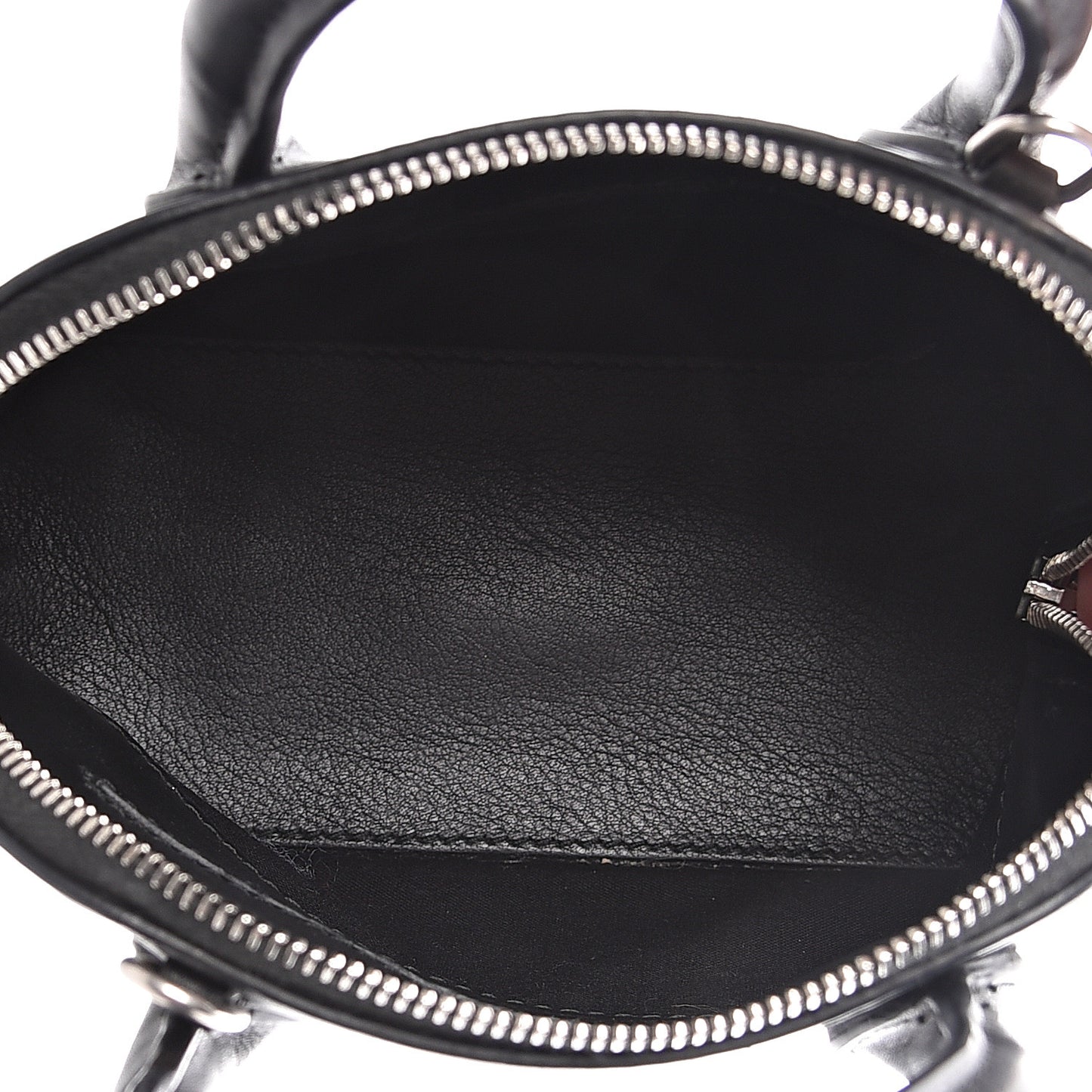 Calfskin Gothic Logo XXS Ville Top Handle Bag Black White