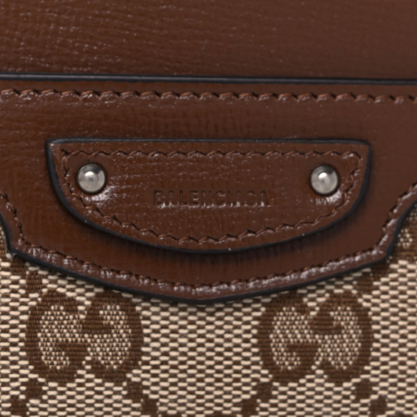 X GUCCI GG Monogram Azalea Calfskin Neo Classic Card Holder Beige Ebony Brown Sugar