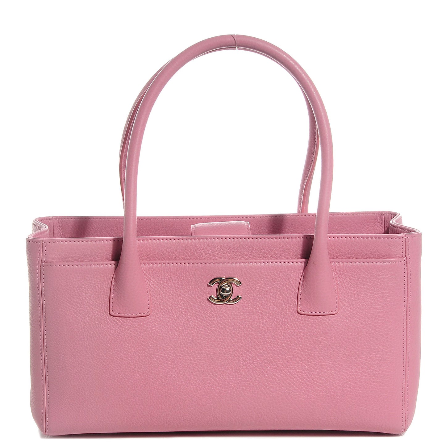 Calfskin Small Cerf Shopper Tote Pink