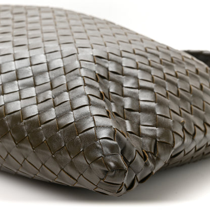 Bottega Veneta Calfskin Intrecciato Large Hop Kaki 10 of 11
