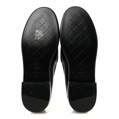 Chanel Lambskin Quilted CC Turnlock Loafers 38 Black 6 of 11