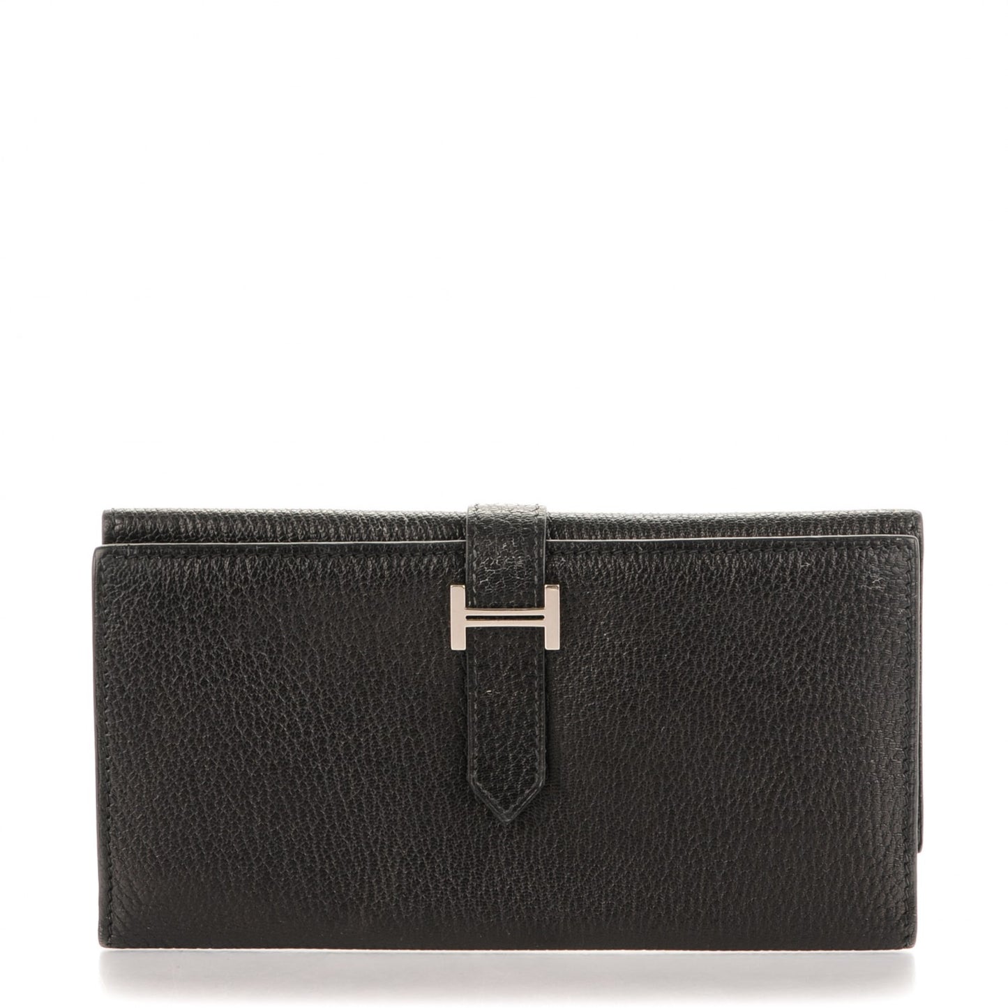 Chevre Mysore Bearn Tri-Fold Wallet Black