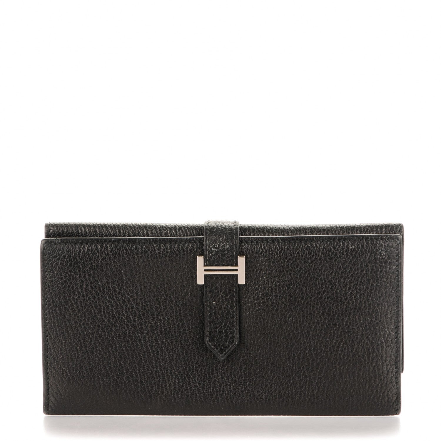 Hermes Chevre Mysore Bearn Tri-Fold Wallet Black 1 of 7