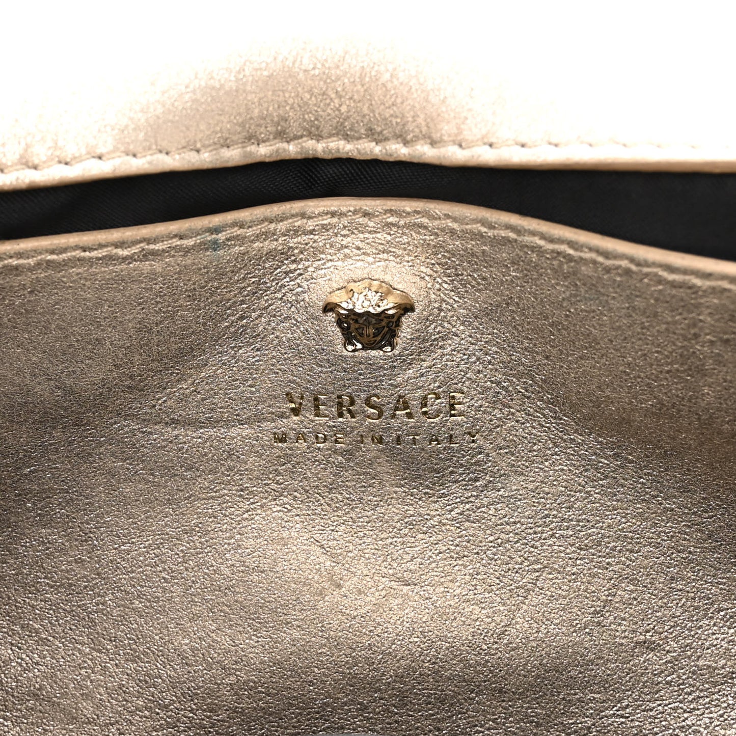 Suede Palazzo Crystal Chain Evening Bag Gold