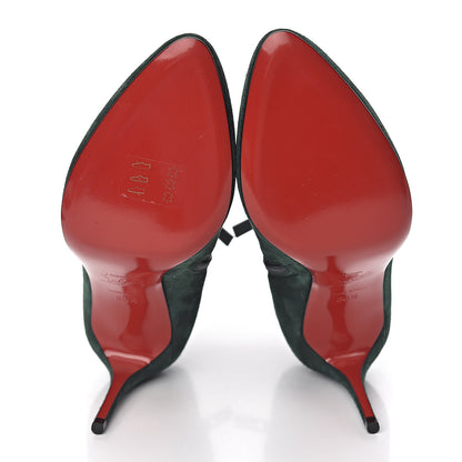 Christian Louboutin Veau Velours Eloise Booty 85 Ankle Boots 36.5 Green 5 of 7