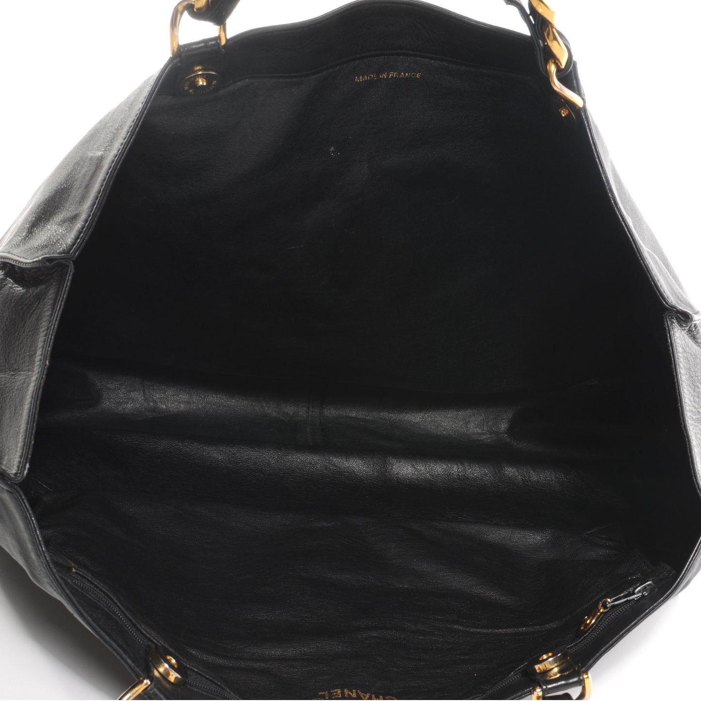 Lambskin Jumbo Shoulder Bag Black