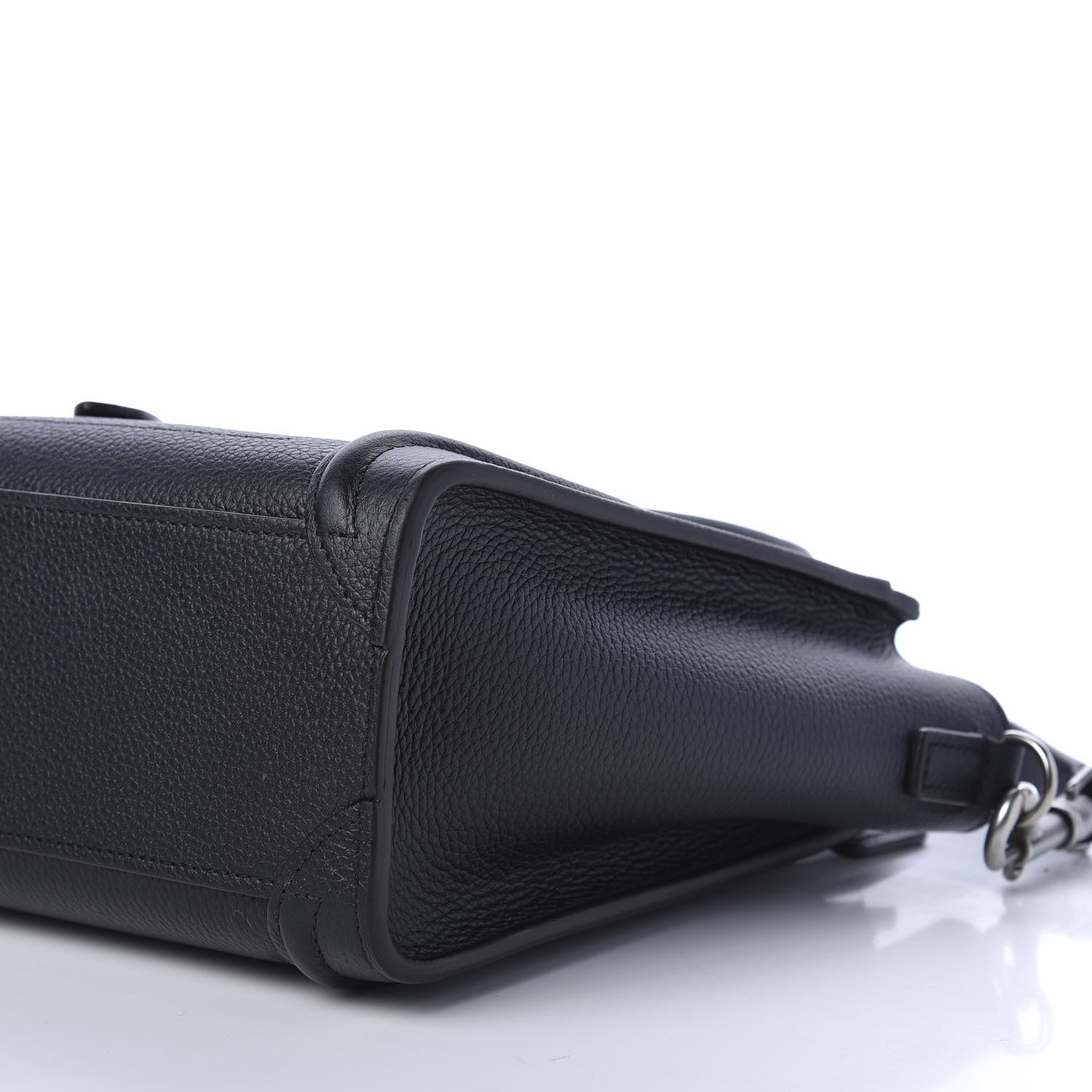 Celine Drummed Calfskin Nano Luggage Black 9 of 11