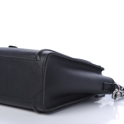 Celine Drummed Calfskin Nano Luggage Black 9 of 11