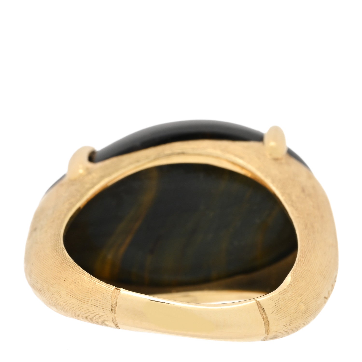 Marco Bicego 18K Yellow Gold Tigers Eye Cocktail Ring 52 6 5 of 6