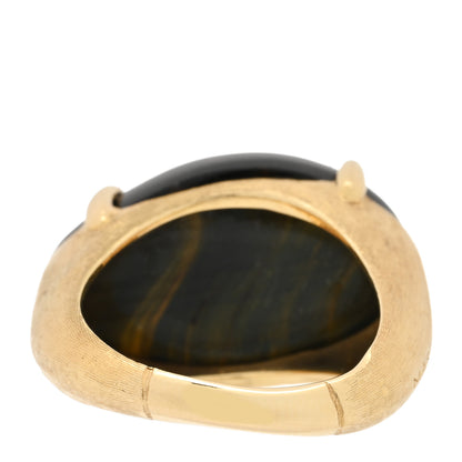 Marco Bicego 18K Yellow Gold Tigers Eye Cocktail Ring 52 6 5 of 6