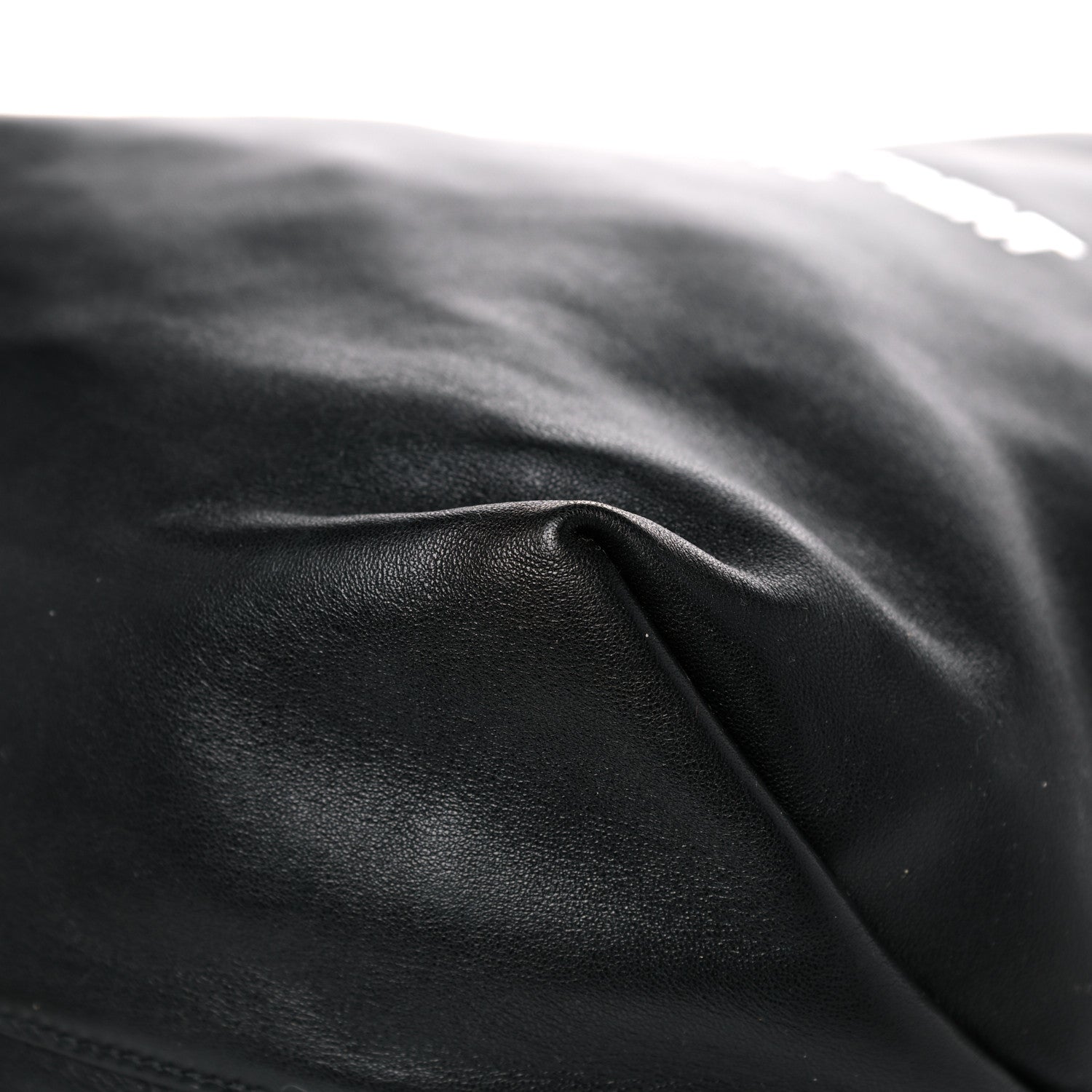 Saint Laurent Lambskin Teddy Drawstring Bag Black 10 of 13