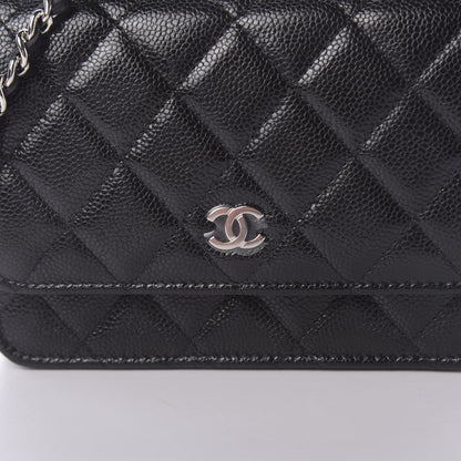 Chanel Caviar Quilted Mini Wallet On Chain WOC Black 9 of 11