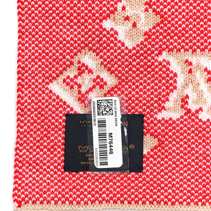 Louis Vuitton Wool 3D Monogram Scarf Beige 4 of 4