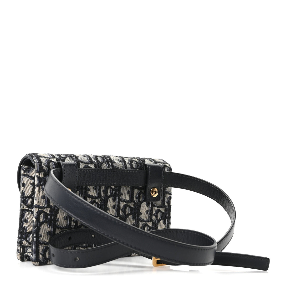 Christian Dior Oblique Saddle Belt Bag Blue 3 of 10
