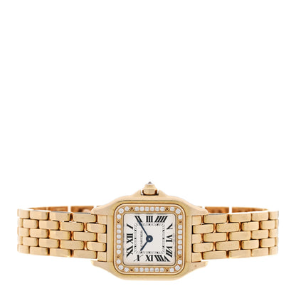 Cartier 18K Yellow Gold Diamond 22mm Panthere Quartz Watch 2 of 5
