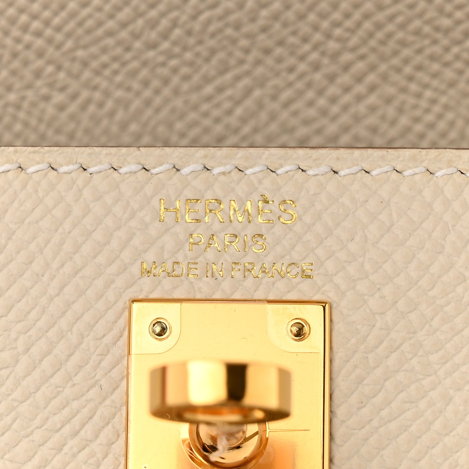 Hermes Epsom Kelly Sellier 25 Craie 6 of 12