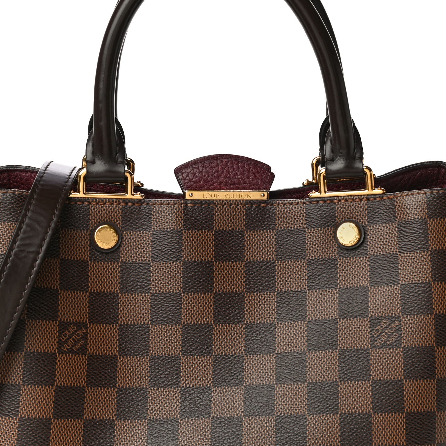 Louis Vuitton Damier Ebene Cuir Taurillon Brittany Bordeaux 6 of 25