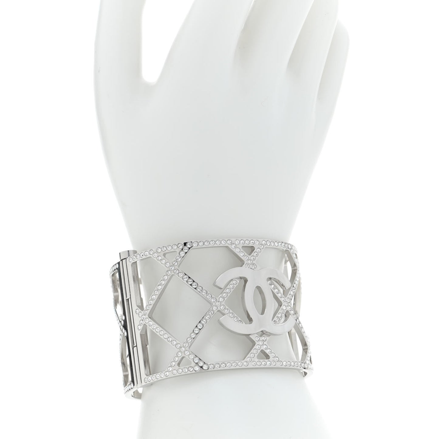 Crystal CC Cuff Silver