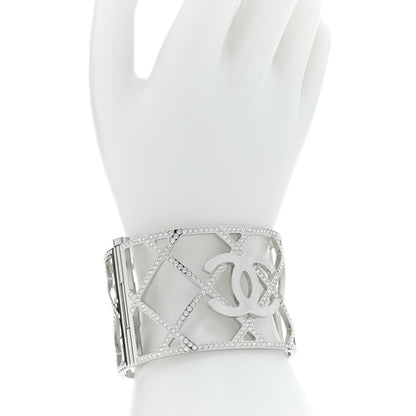 Chanel Crystal CC Cuff Silver 2 of 5