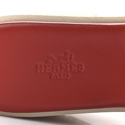 Hermes Suede Goatskin Cork Eze 30 Sandals 39 Orange Brulee 7 of 9