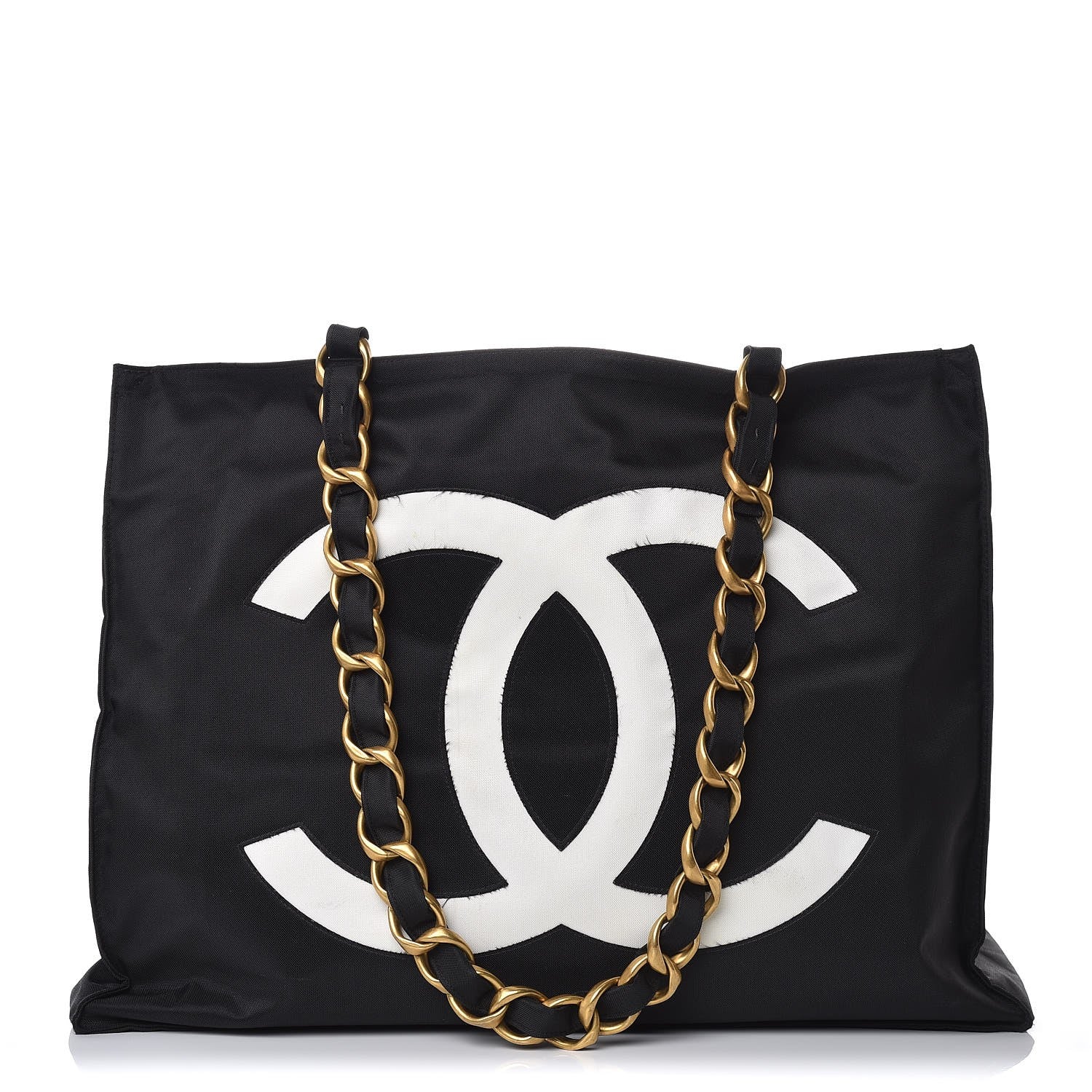 Chanel Canvas Chain Jumbo CC Tote Black 1 of 9