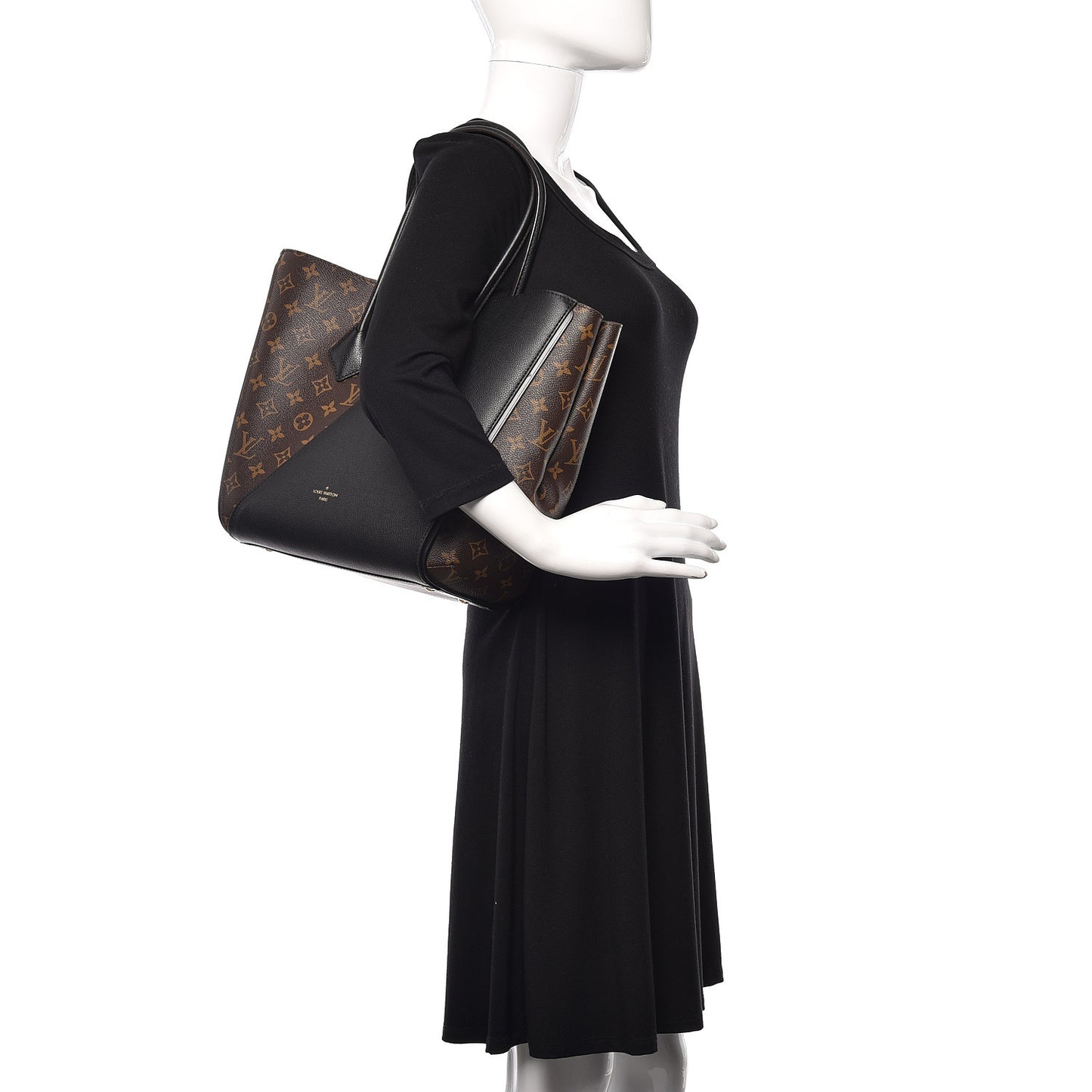 Calfskin Monogram Kimono Tote Black