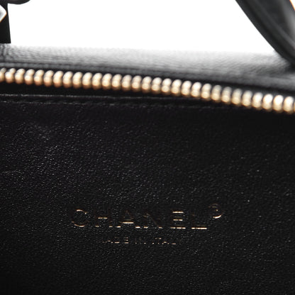 Chanel Caviar Quilted Small CC Filigree Vanity Case Black 7 of 9