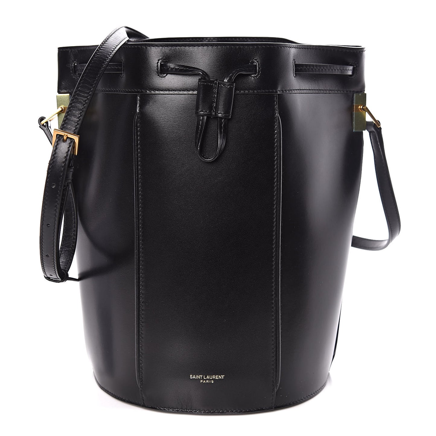 Smooth Calfskin Medium Talitha Bucket Bag Black