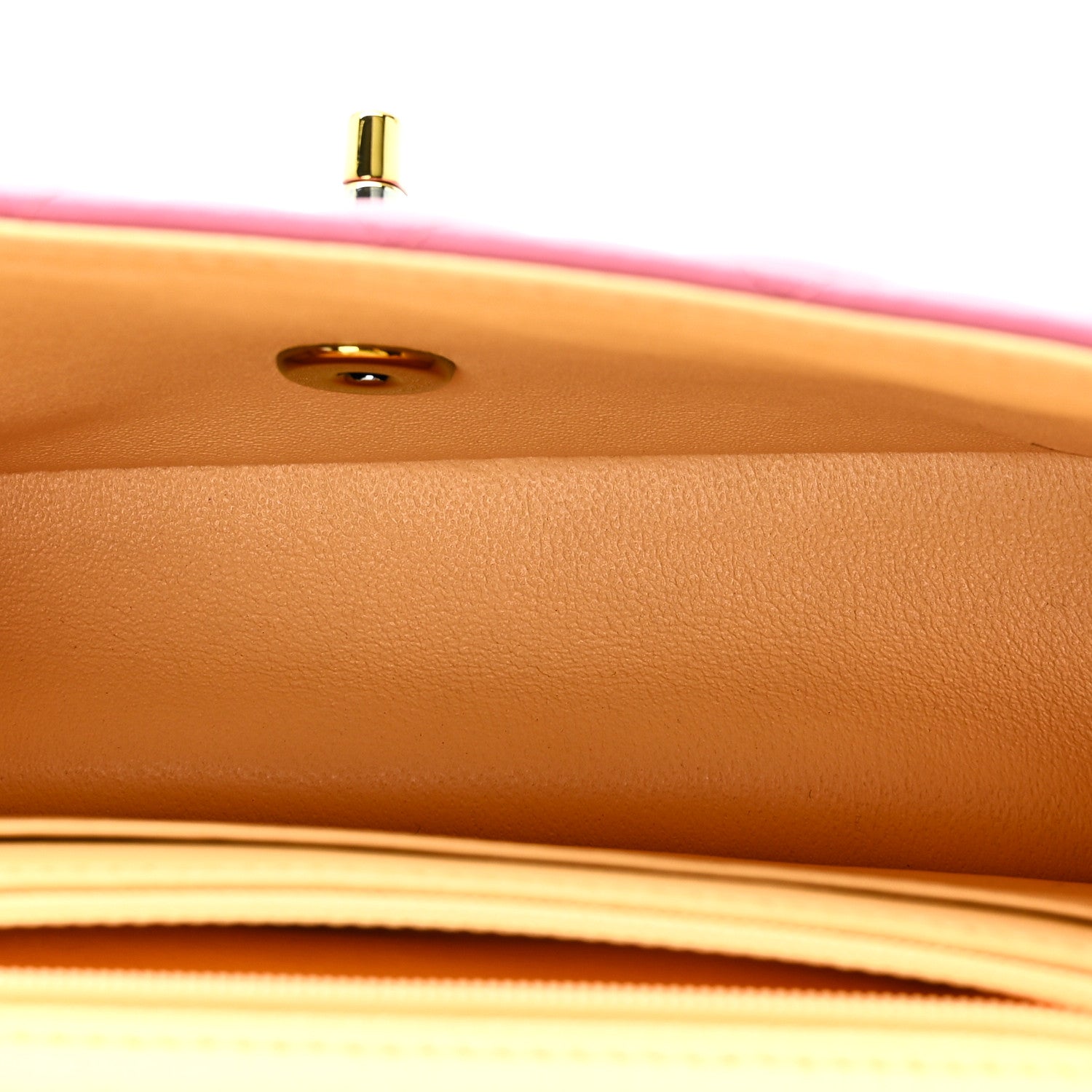 Chanel Lambskin Quilted Mini Rectangular Flap Pink Yellow 5 of 10