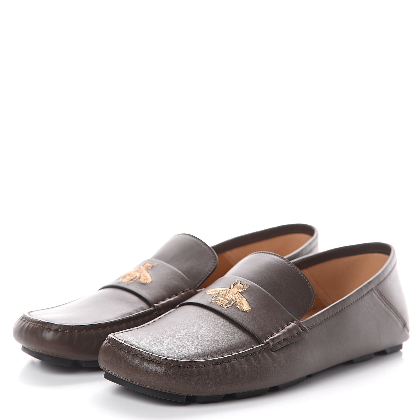 Nappa Mens Bee Driver Loafers 7 Cuir