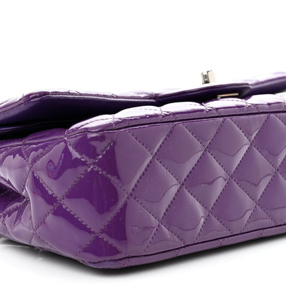 Chanel Patent Calfskin Quilted Medium Double Flap Purple 9 of 11