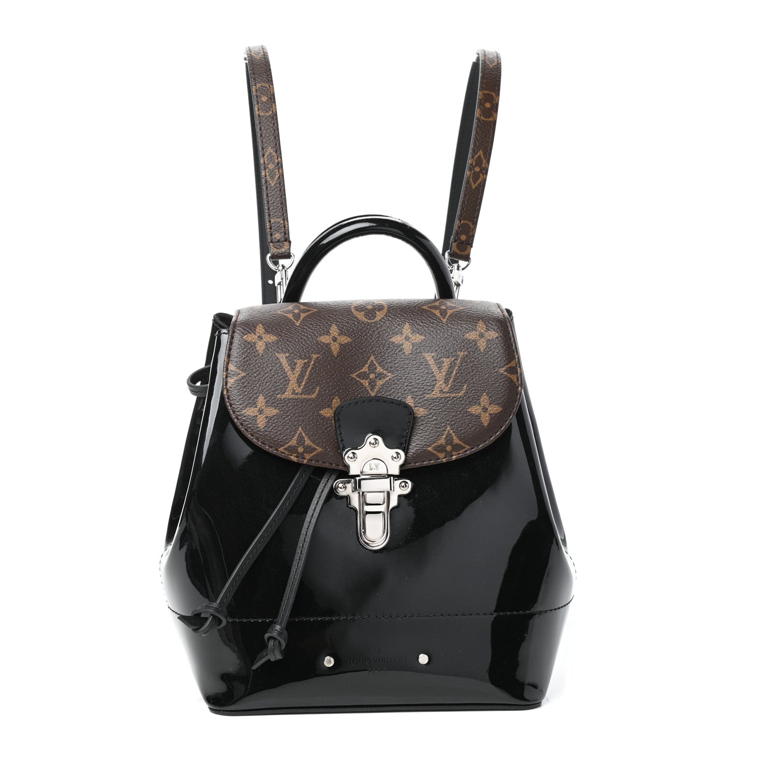 Louis Vuitton Patent Monogram Hot Springs Backpack Black 1 of 8