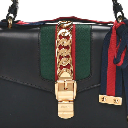 Gucci Calfskin Small Sylvie Shoulder Bag Black 8 of 10