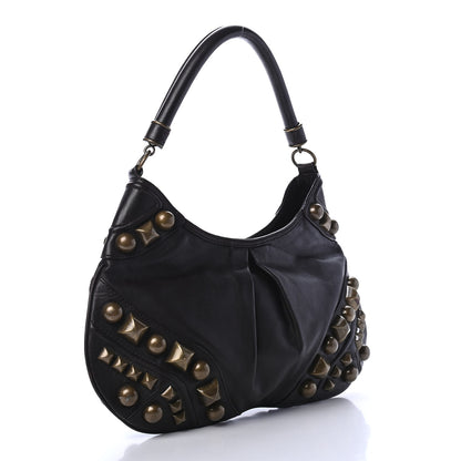 Burberry Calfskin Studded Medium Alverton Hobo Chocolate 2 of 4