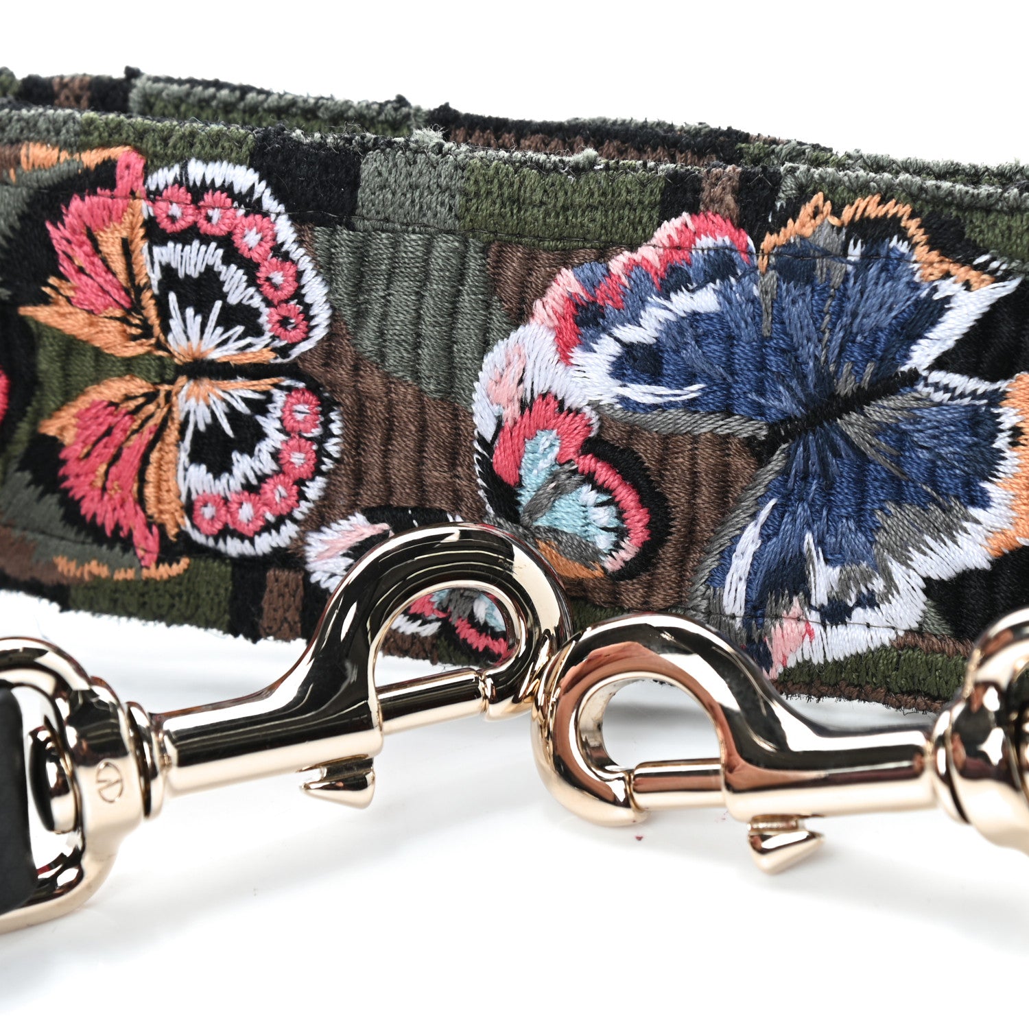 Valentino Garavani Canvas Camubutterfly Rockstud Guitar Strap Multicolor 4 of 4