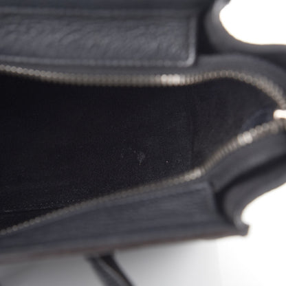 Celine Drummed Calfskin Nano Luggage Black 9 of 17