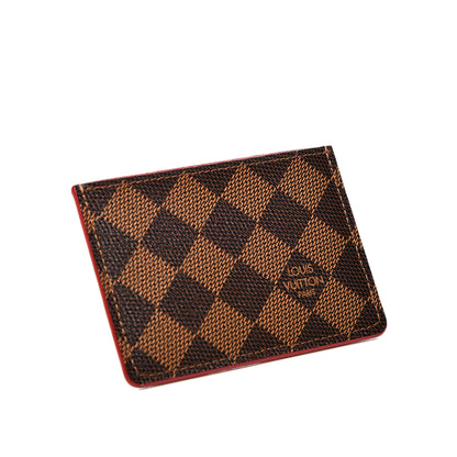 Louis Vuitton Damier Ebene Caissa Card Holder Cherry 2 of 8