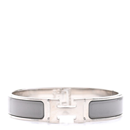 Hermes Enamel Narrow Clic Clac H Bracelet PM Gris Clair 2 of 8