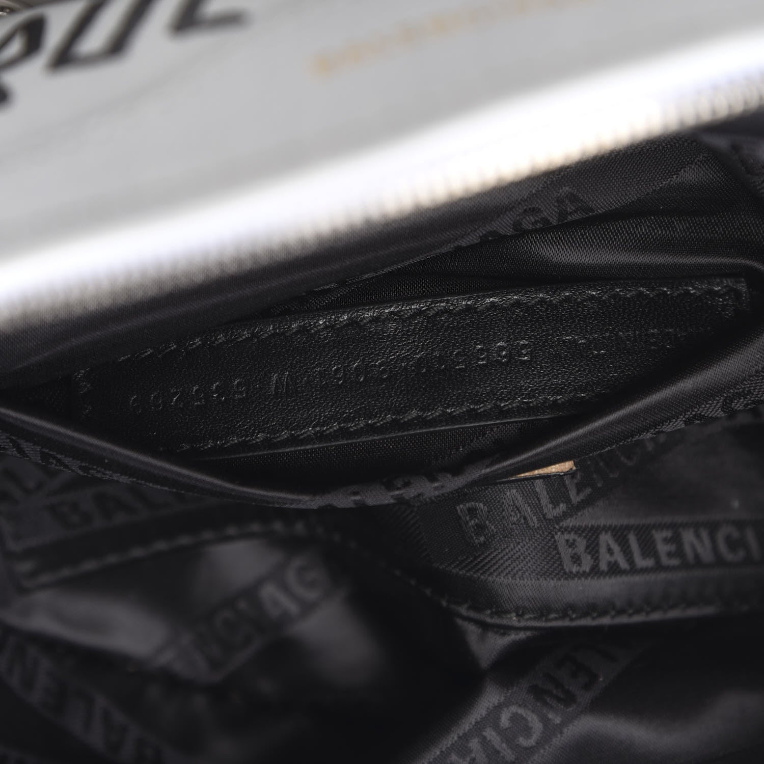 Balenciaga Agneau Arena Graffiti All Over XXS Souvenir Belt Bag White Multicolor 6 of 9