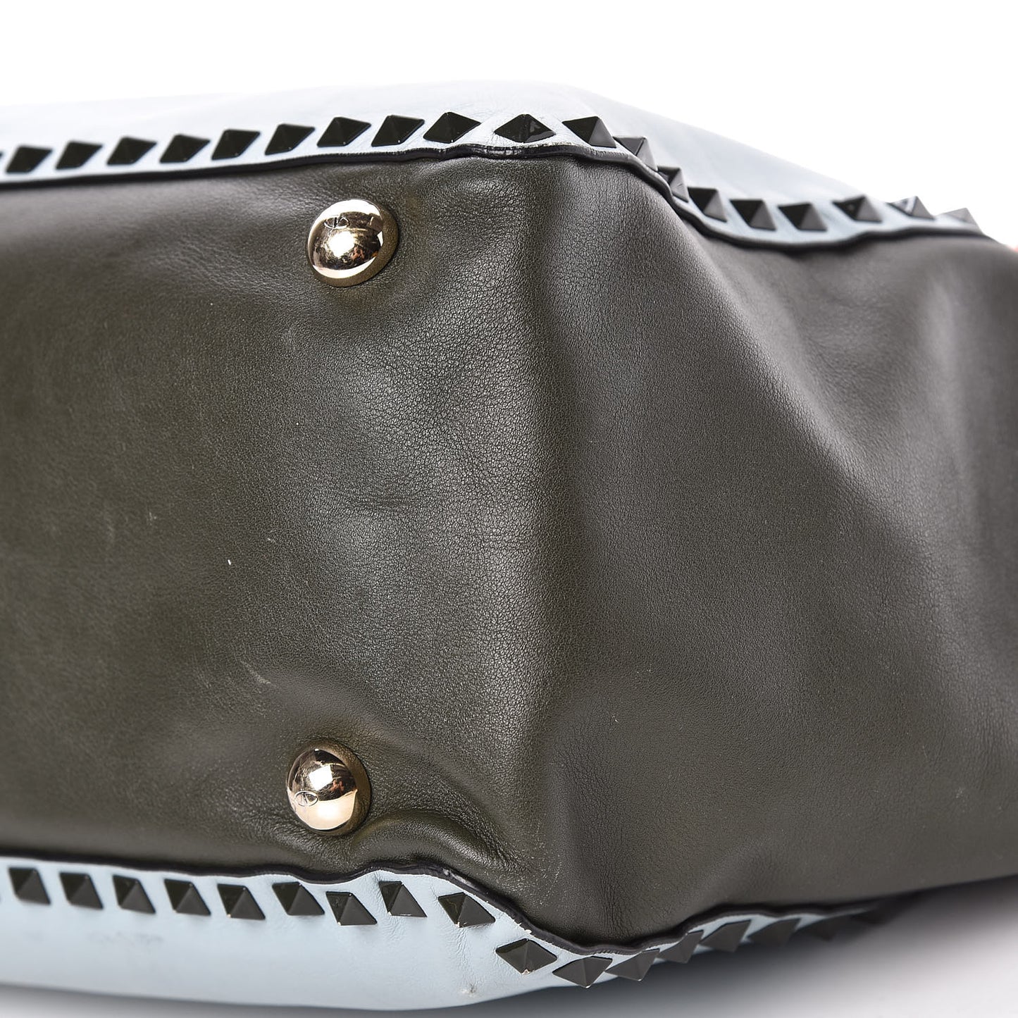 Vitello Colorblock Medium Rockstud Tote Multicolor