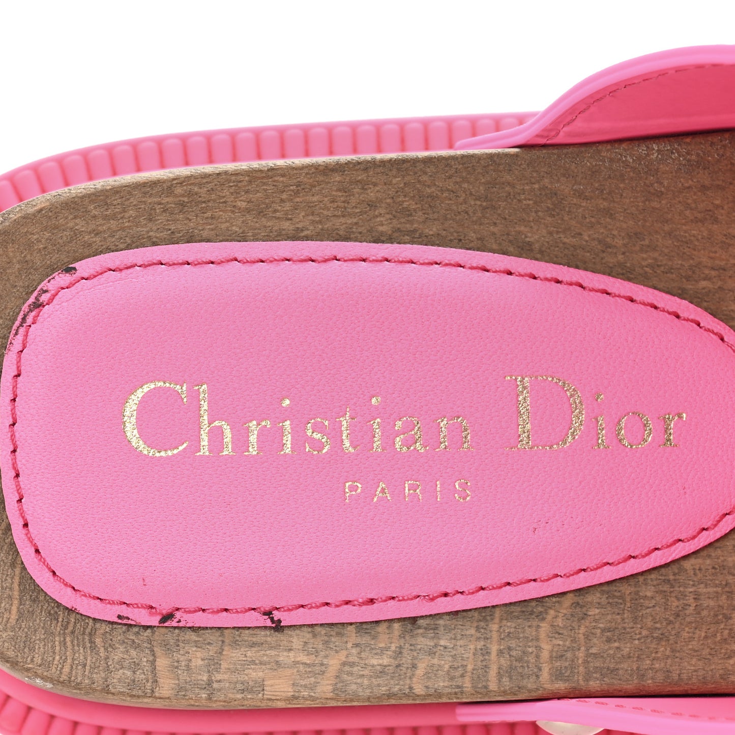 Calfskin Diorquake Buckled Lug Sole 15mm Sandals 37 Fuchsia Flu