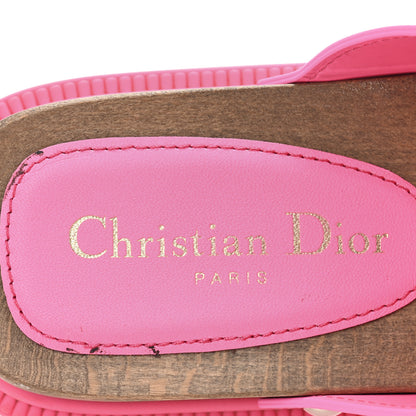 Christian Dior Calfskin Diorquake Buckled Lug Sole 15mm Sandals 37 Fuchsia Flu 8 of 9