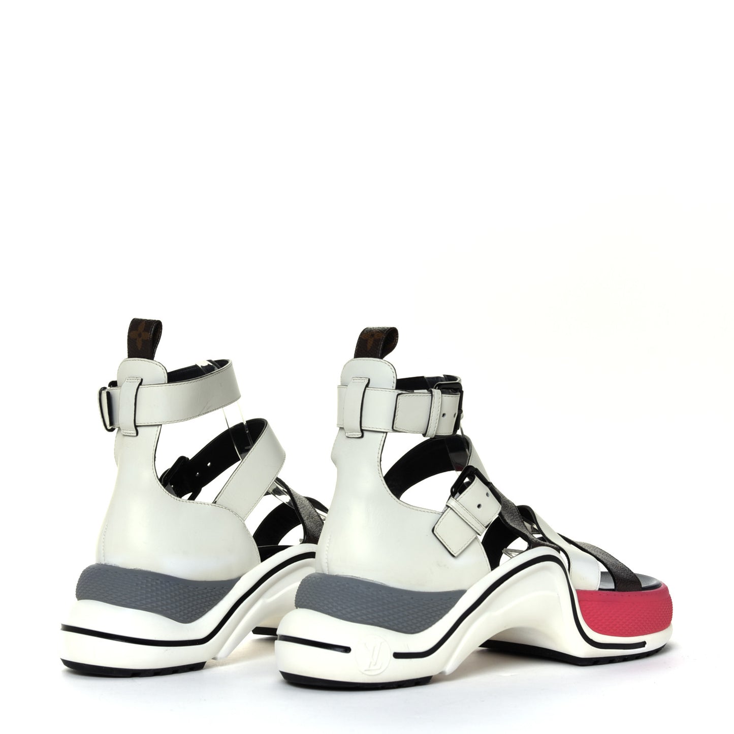 Patent Monogram LV Archlight Sandal 41 White