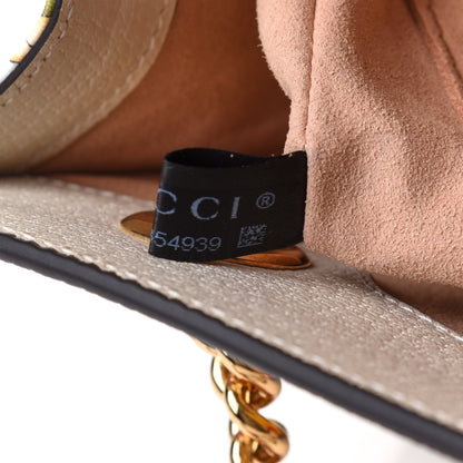 Gucci GG Supreme Monogram Flora Textured Calfskin Small Padlock Tote Beige Ebony Multicolor Mystic White 8 of 11